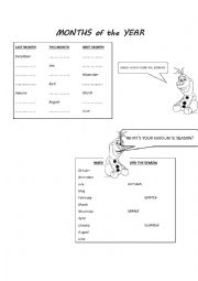 English Worksheet: MONTHS SEASONS