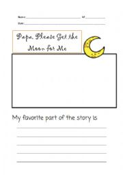 English Worksheet: Papa, please get the moon for me, activities