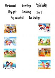 English Worksheet: Sports and Activities