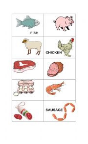 English Worksheet: meats