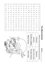 English Worksheet: Moon Festival Worksheet