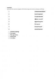 English Worksheet: synonym exercise