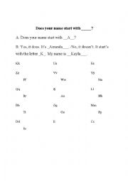 English Worksheet: Alphabet Practice