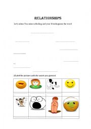 English Worksheet: Relationship