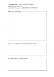 English Worksheet: Chapter analyse of any book