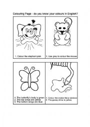 Colouring Page - Easy - Do you know your colours?