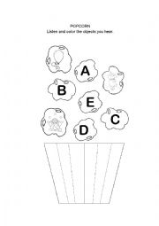 English Worksheet: letters