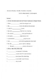 English Worksheet: Initial test