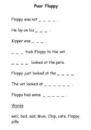 English Worksheet: Poor Floppy