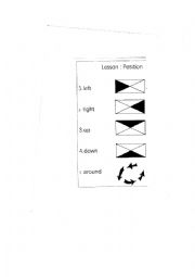 English Worksheet: Positions