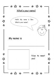 whats your name worksheets