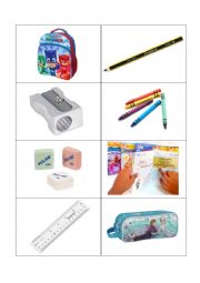 English Worksheet: Memory with classroom objects
