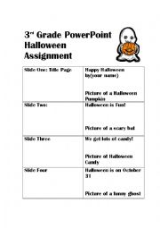 English Worksheet: Halloween Powerpoint Assignment