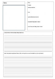 English Worksheet: Student Biography Worksheet