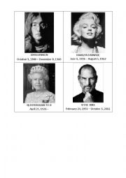 Famous people card