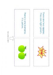 English Worksheet: Fruit Race - Daisy chain speaking activity