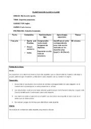 English Worksheet: planificacion ingles