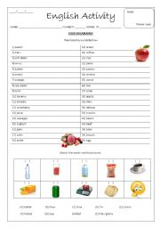 English Worksheet: FOOD