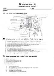 English Worksheet: Computers and the Internet 