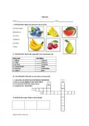 English Worksheet: Food test