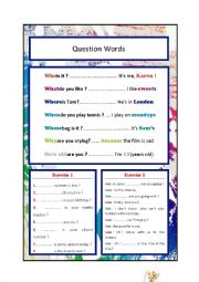 Question Words-Graffiti style Grammar Guide