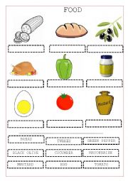 English Worksheet: FOOD