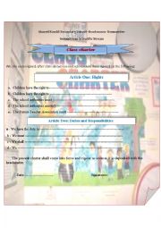 English Worksheet: Class Charter