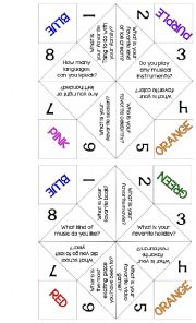 Getting To Know You Cootie Catcher