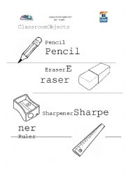 English Worksheet: Classroom objects