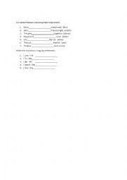 English Worksheet: Simple present exercises