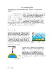 English Worksheet: Environment