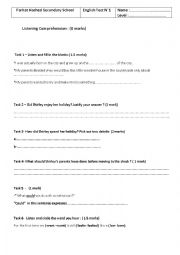 English Worksheet: english test