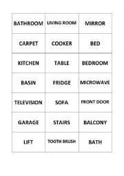 English Worksheet: Home - vocabulary game