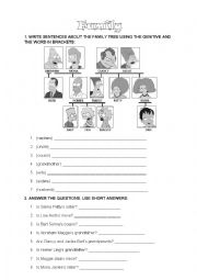 Genitive case worksheets