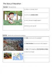 English Worksheet: The Story of Marathon