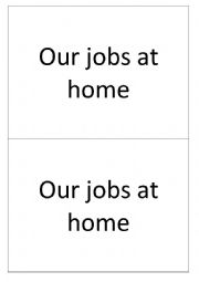 English Worksheet: Our jobs at home. 