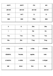 English Worksheet: Be verb sentence making activity