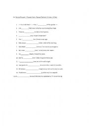 English Worksheet: Simple Present  Present Cont.-Present Perfect ( S-Cont. ) S-Past