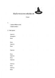 English Worksheet: Halloween Harry Potter