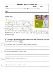 English Worksheet: 9th grade test tecnhnology 3rd part