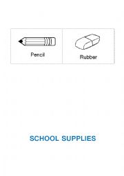 School supplies and colours