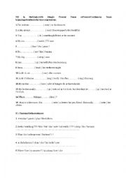 English Worksheet: present continuous tense