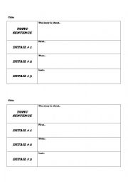 English Worksheet: Verbal Summary Graphic Organizer