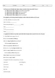 English Worksheet: quantifiers