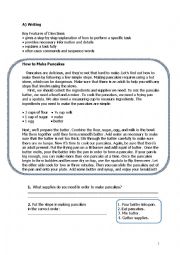 English Worksheet: Giving commands and recipes