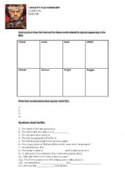 English Worksheet: A Knights Tale