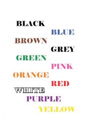 English Worksheet: Colour names