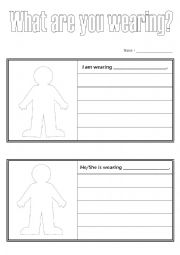 English Worksheet: What are you wearing