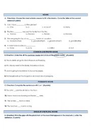 Noun Worksheet