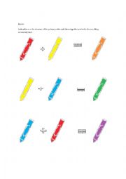 English Worksheet: Primary and Secondary Colors